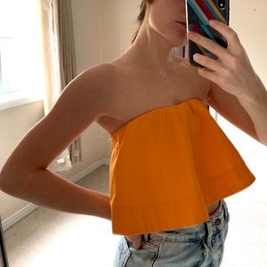 COPY - Strapless Flowy Crop Top Blouse